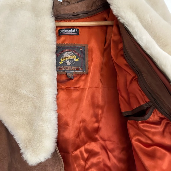 Wilsons Leather Brown Bomber Jacket - Picture 3 of 10